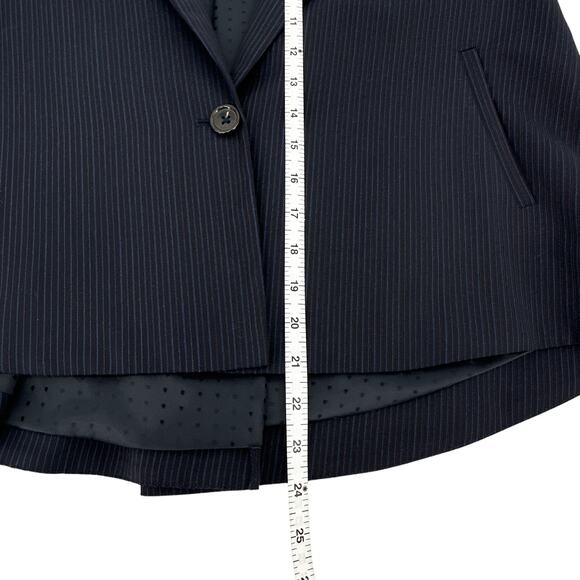 THE GREAT. The Swing Blazer in Navy Stripe 0|XS - Picture 12 of 13